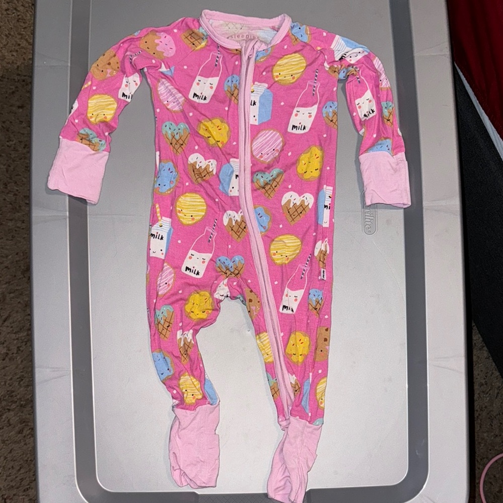 Pink Milk and Cookies Little Sleepies